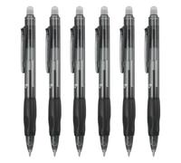 PATIKIL 6Pcs Erasable Gel Pens, 0.5mm Retractable Fine Point Heat Erasable Marking Pen Smooth Writing Fabric Markers for Sewing Drawing Writing Planner, Black Ink
