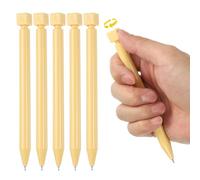 PATIKIL 6PCS Funny Rollerball Pens, 0.5mm Interesting Writing Pen Black Gel Ink Pens Cute Answers Questions Choose ABCD Rotation Decompression for Gift Friends Classroom, Yellow