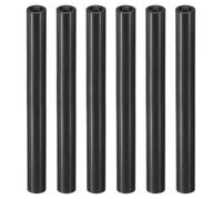PATIKIL 6pcs M3 Metal Threaded Standoff Spacer Nuts, Round Aluminum Spacers Female Coupling Screws, 1/8" ID x 1/4" OD, Black 3x6x60mm