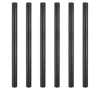 PATIKIL 6pcs M3 Metal Threaded Standoff Spacer Nuts, Round Aluminum Spacers Female Coupling Screws, 1/8" ID x 1/4" OD, Black 3x6x100mm