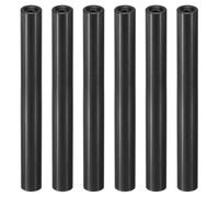 PATIKIL 6pcs M3 Metal Threaded Standoff Spacer Nuts, Round Aluminum Spacers Female Coupling Screws, 1/8" ID x 1/4" OD, Black 3x6x55mm