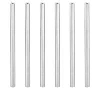 PATIKIL 6pcs M3 Metal Threaded Standoff Spacer Nuts, Round Aluminum Spacers Female Coupling Screws, 1/8" ID x 3/16" OD, Silver 3x5x90mm
