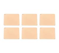 PATIKIL 6Pcs Metal Stamping Blanks, 40mm Square Stamping Name Tags Stainless Steel Blanks Metal Plate with Hole for Laser Engraving Stamping Dog Tags Keychain Making, Rose Gold