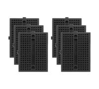PATIKIL 6pcs Mini Breadboard, Solderless Breadboard Small Breadboard 170 Tie Points Prototype PCB Bread Board Electronics Kit Self Adhesive Plates, SYB-170, Black