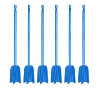 PATIKIL 6Pcs Silicone Resin Mixer Paddles, 8.7" ABS Plastic Paint Stirrers Paint Mixer Drill Attachment Epoxy Stirrer for Resin Silicone Paddle Works with 1/4" Hex Shank, Blue