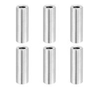 PATIKIL 6Pcs Stainless Steel Spacers, 6mm ID x 12mm OD x 35mm Height 304 Stainless Steel Bushing Screw Standoff Unthreaded Round Spacer for 1/4" M6 Screws Bolts Nuts