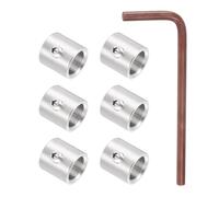 PATIKIL 6Pcs Wire Rope Clips Set,M6 304 Stainless Steel Double Holes Lock Cable Clamps Secure Fasteners for 12mm Dia with M6 Hexagon Spanner Screws for Clothesline Cable Rigging, Silver