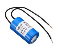 PATIKIL 6uf CBB60 Run Capacitor,1Pcs AC 450V 2 Wires 50/60Hz Motor Running Capacitor 21x30.4x54.5mm for Washing Machine, Cleaning Machine Pump Motor Star, Blue