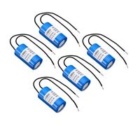 PATIKIL 6uf CBB60 Run Capacitor,5Pcs AC 450V 2 Wires 50/60Hz Motor Running Capacitor 21x30.4x54.5mm for Washing Machine, Cleaning Machine Pump Motor Star, Blue
