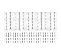 PATIKIL 6x1.2 Inch Piano Hinge,12 Pcs 304 Stainless Steel Continuous Hinge with Holes for Piano Gate Door Wooden Storage Box Cabinet Boat,Silver