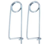 PATIKIL 6x120mm / 0.24"x4.72" Brooch Shape Cotter Safety Pin Spring Pin Fastener, 2 Pcs Steel Quick Lock Brooch Locking Fastener for Farm Garden Lawn Hook Hitch