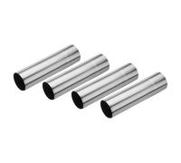 PATIKIL 6x20cm Stove Pipe, 4Pcs Stainless Steel Thickened Lengthen Straight Tent Stove Chimney Pipe Flue Extension for Camping Stove Vent Water Heater Smoke Exhaust