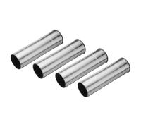 PATIKIL 6x20cm Stove Pipe, 4Pcs Stainless Steel Thickened Lengthen Straight Tent Stove Chimney Pipe with Turned Edges Flue Extension for Camping Stove Vent Water Heater Smoke Exhaust