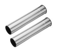 PATIKIL 6x30cm Stove Pipe, 2Pcs Stainless Steel Thickened Lengthen Straight Tent Stove Chimney Pipe with Turned Edges Flue Extension for Camping Stove Vent Water Heater Smoke Exhaust