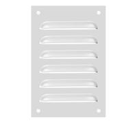 PATIKIL 6x4 Inch Aluminum Vent Cover, Screen Air Grille Ventilation Cover HVAC Louvered Grill Built-in Mesh for Home Kitchen Fireplace Bathroom Wall Ceiling, Silver