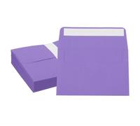 PATIKIL 6x4 Inch Invitation Envelopes, 50 Pcs A4 Greeting Card Envelopes Flat-Flap Card Sleeves for Mailing Wedding Sending Birthday Graduation Gift Party, Dark Purple