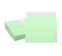 PATIKIL 6x4 Inch Invitation Envelopes, 50 Pcs A4 Greeting Card Envelopes Flat-Flap Card Sleeves for Mailing Wedding Sending Birthday Graduation Gift Party, Light Green