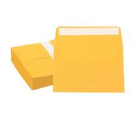 PATIKIL 6x4 Inch Invitation Envelopes, 50 Pcs A4 Greeting Card Envelopes Flat-Flap Card Sleeves for Mailing Wedding Sending Birthday Graduation Gift Party, Dark Golden Yellow