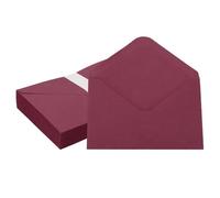 PATIKIL 6x4 Inch Invitation Envelopes, 50 Pcs A4 Greeting Card Envelopes V-Flap Card Sleeves for Mailing Wedding Sending Birthday Graduation Gift Party, Wine Red