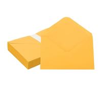PATIKIL 6x4 Inch Invitation Envelopes, 50 Pcs A4 Greeting Card Envelopes V-Flap Card Sleeves for Mailing Wedding Sending Birthday Graduation Gift Party, Dark Golden Yellow