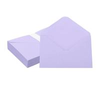 PATIKIL 6x4 Inch Invitation Envelopes, 50 Pcs A4 Greeting Card Envelopes V-Flap Card Sleeves for Mailing Wedding Sending Birthday Graduation Gift Party, Light Purple