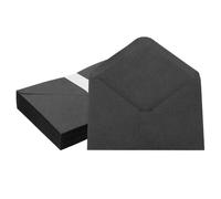 PATIKIL 6x4 Inch Invitation Envelopes, 50 Pcs A4 Greeting Card Envelopes V-Flap Card Sleeves for Mailing Wedding Sending Birthday Graduation Gift Party, Black