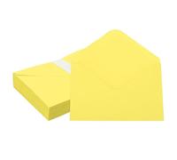 PATIKIL 6x4 Inch Invitation Envelopes, 50 Pcs A4 Greeting Card Envelopes V-Flap Card Sleeves for Mailing Wedding Sending Birthday Graduation Gift Party, Lemon Color