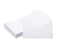 PATIKIL 6x4 Inch Invitation Envelopes, 50 Pcs A4 Greeting Card Envelopes V-Flap Envelopes Card Sleeves for Mailing Wedding Sending Birthday Graduation Gift Party, White
