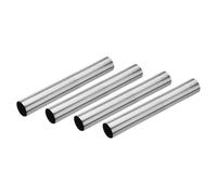 PATIKIL 6x40cm Stove Pipe, 4Pcs Stainless Steel Thickened Lengthen Straight Tent Stove Chimney Pipe Flue Extension for Camping Stove Vent Water Heater Smoke Exhaust