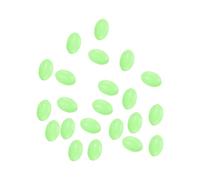 PATIKIL 6x4mm Glow Fishing Beads, 100Pcs Soft Plastic Oval Rubber Luminous Fishing Bait Eggs Rig Bead Tackle Lures Accessories with Storage Box, Green