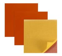 PATIKIL 6x6-Inch by 1/16 Solid Neoprene Rubber Sheets,3Pcs Rubber Gasket Thin Rubber Sheet for Pipe Insulation Plumbing Gaskets Bumpers Protection Insulation, Orange
