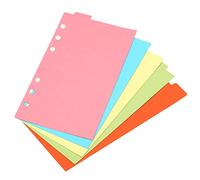 PATIKIL 7.2x3.7 Binder Index Dividers, 4 Set 5 Tabs Cardboard Insertable Page for 6 Rings Binder Separating Papers, Multi-Color