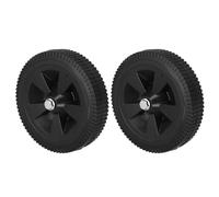 PATIKIL 7.5" Air Compressor Wheels, 2 Pack Universal Air Compressor Wheel Replacement Part Hollow Air Compressor Replacement Wheels with 0.5" Dia Hole, Black
