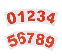PATIKIL 7.5cm Reflective Number Stickers 0-9, 2 Set Vinyl Mailbox Number Decals Self-Adhesive Stickers for Outside Cars Doors Windows Signs Indoor Outdoor, Reflective Red
