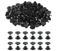 PATIKIL 7.5mm Chicago Screws Leather Rivets, 120 Set Leather Rivets Nail Stud Screws Bolt Assorted Kit for DIY Leather Craft Bookbinding Decorate Repair Belt Bag Clothing, Black