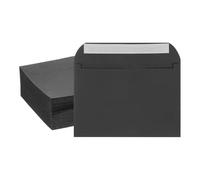 PATIKIL 7.5x5.5 Inch Invitation Envelopes, 100 Pcs Self-Seal for Invitations A7 Self Seal for Weddings Thank You Card Photos Postcards Birthday Greeting Cards Mailing, Black