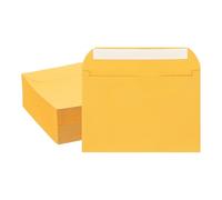 PATIKIL 7.5x5.5 Inch Invitation Envelopes, 100 Pcs Self-Seal for Invitations A7 Self Seal for Weddings Thank You Card Photos Postcards Birthday Greeting Cards Mailing, Golden