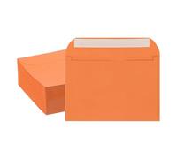PATIKIL 7.5x5.5 Inch Invitation Envelopes, 100 Pcs Self-Seal for Invitations A7 Self Seal for Weddings Thank You Card Photos Postcards Birthday Greeting Cards Mailing, Orange