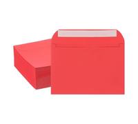 PATIKIL 7.5x5.5 Inch Invitation Envelopes, 100 Pcs Self-Seal for Invitations A7 Self Seal for Weddings Thank You Card Photos Postcards Birthday Greeting Cards Mailing, Red