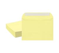 PATIKIL 7.5x5.5 Inch Invitation Envelopes, 50 Pcs Self-Seal for Invitations A7 Self Seal for Weddings Thank You Card Photos Postcards Birthday Greeting Cards Mailing, Light Yellow