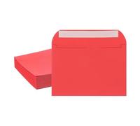 PATIKIL 7.5x5.5 Inch Invitation Envelopes, 50 Pcs Self-Seal for Invitations A7 Self Seal for Weddings Thank You Card Photos Postcards Birthday Greeting Cards Mailing, Red