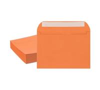 PATIKIL 7.5x5.5 Inch Invitation Envelopes, 50 Pcs Self-Seal for Invitations A7 Self Seal for Weddings Thank You Card Photos Postcards Birthday Greeting Cards Mailing, Orange