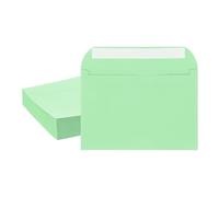 PATIKIL 7.5x5.5 Inch Invitation Envelopes, 50 Pcs Self-Seal for Invitations A7 Self Seal for Weddings Thank You Card Photos Postcards Birthday Greeting Cards Mailing, Light Green