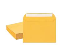 PATIKIL 7.5x5.5 Inch Invitation Envelopes, 50 Pcs Self-Seal for Invitations A7 Self Seal for Weddings Thank You Card Photos Postcards Birthday Greeting Cards Mailing, Gold