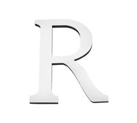PATIKIL 7.87 Inch 3D Acrylic Alphabet Mirror Wall Stickers Letter R Self-Adhesive Home Decor Letter Sign Art Sticker Decal for DIY Home Decoration Silver