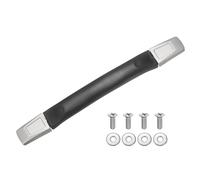 PATIKIL 7.88 Inches Luggage Handle Replacement, Plastic Pull Handle Grip with Washers and Screws for Luggage Toolbox Storage Box Case Repair - 9Pcs (Black)