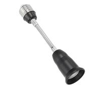 PATIKIL 7.9 Inch E26/E27 Light Socket Extender, 1 Pcs Flexible Bulb Socket Extension Adjustable Bulb Extender Adapter for Medium Screw Base Home Lamps, Black