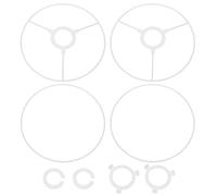 PATIKIL 7.9 Inch Lamp Shade Ring, 2 Set Lamp Shade Frame with E27 to E26 or E17 Adapter Lampshade Frame Wire for DIY Drum Lampshade Table Floor Lamp