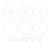 PATIKIL 7.9 Inch Lamp Shade Ring, 3 Set Lamp Shade Frame with E27 to E26 or E17 Adapter Lampshade Frame Wire for DIY Drum Lampshade Table Floor Lamp