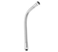 PATIKIL 7.9" Universal Gooseneck Hose, 1 Pcs M10 Fine Thread Bendable Metal Hose Flexible Arm Soft Tube Extension for Lamp, DIY Equipment, Silver Tone